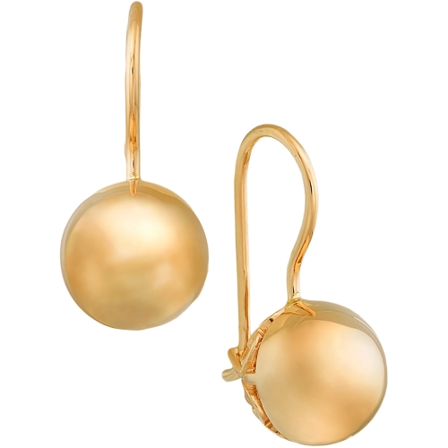 Серьги петельки из золота 585 пробы