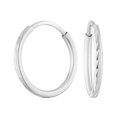 Серьги конго из серебра 925 пробы