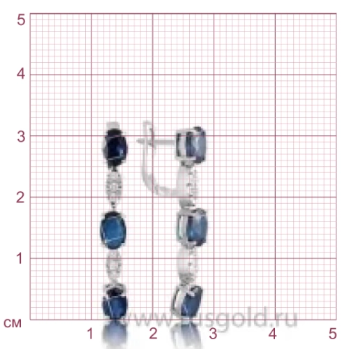 Серьги из желтого золота 585 пробы с изумрудами и бриллиантами