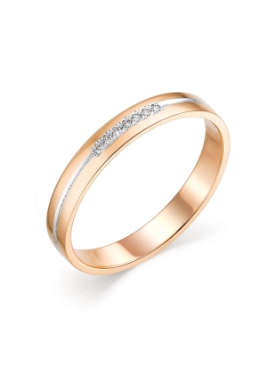 Обручальное кольцо из золота 585 пробы с бриллиантами