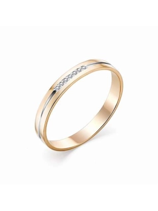 Обручальное кольцо из золота 585 пробы с бриллиантами