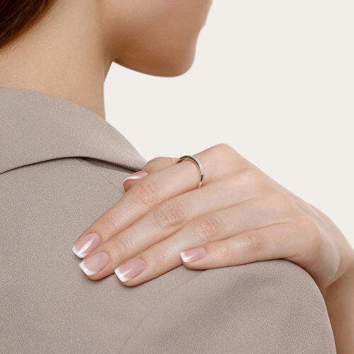 Кольцо из белого золота 585 пробы с бриллиантами