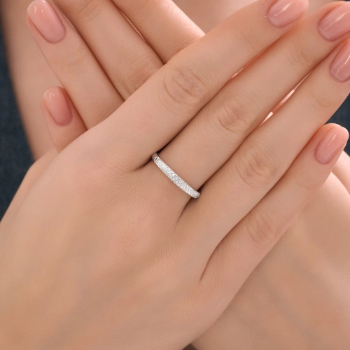 Кольцо из белого золота 585 пробы с бриллиантами