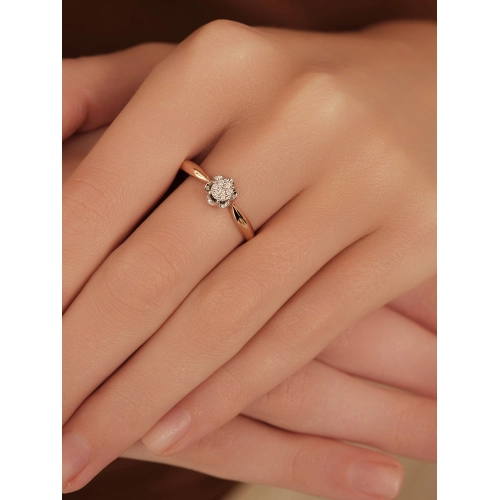 Кольцо из золота 585 пробы с бриллиантами