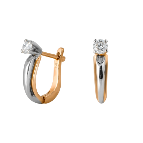 Серьги из золота 585 пробы с бриллиантами