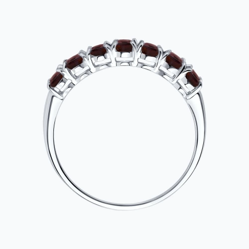 Кольцо из серебра 925 пробы с гранатом