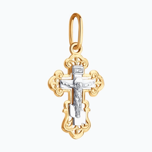 Подвеска Крест из золота 585 пробы
