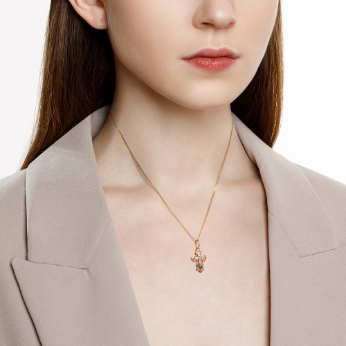 Подвеска Крест из золота 585 пробы