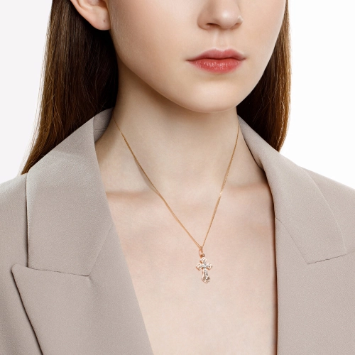 Подвеска Крест из золота 585 пробы