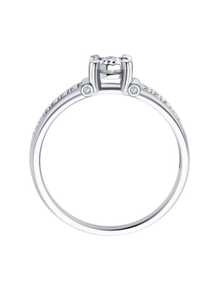 Кольцо из белого золота 585 пробы с бриллиантами