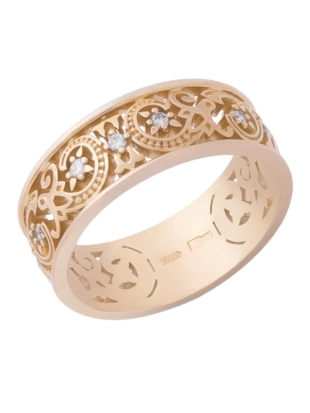 Обручальное кольцо из желтого золота 585 пробы