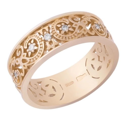 Обручальное кольцо из желтого золота 585 пробы