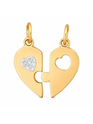 Подвеска из золота 585 пробы с фианитами