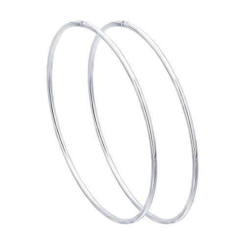 Серьги конго из серебра 925 пробы