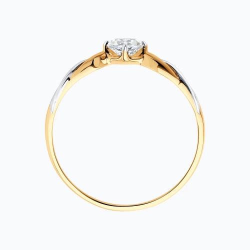 Кольцо из золота 585 пробы с фианитами