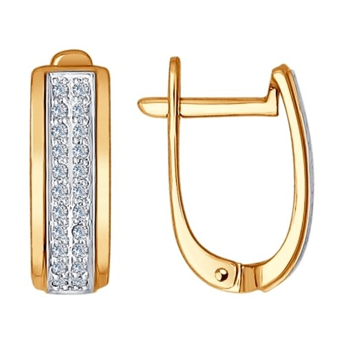 Серьги из золота 585 пробы с бриллиантами