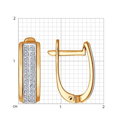 Серьги из золота 585 пробы с бриллиантами