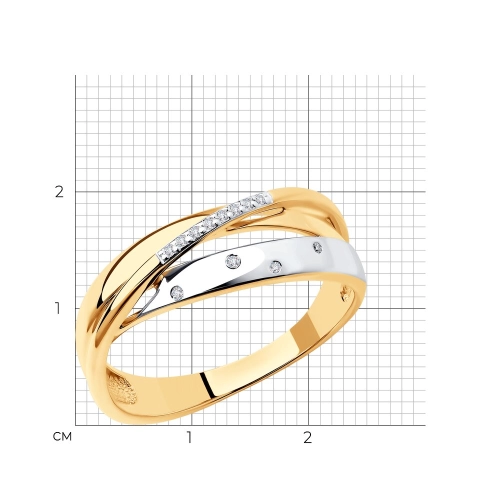 Кольцо из золота 585 пробы с бриллиантами