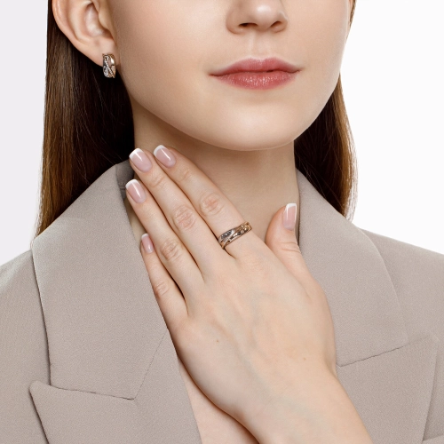 Кольцо из золота 585 пробы с бриллиантами