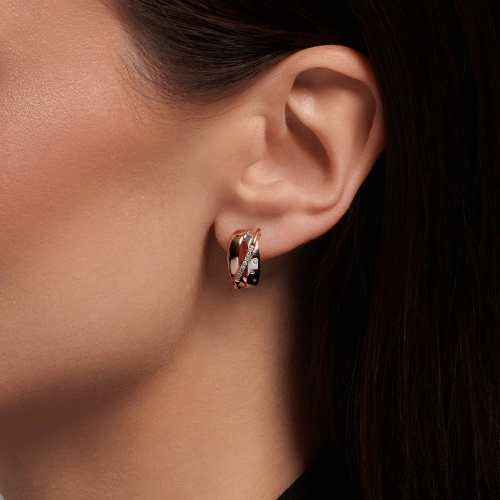 Серьги из золота 585 пробы с бриллиантами