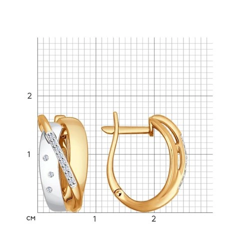 Серьги из золота 585 пробы с бриллиантами