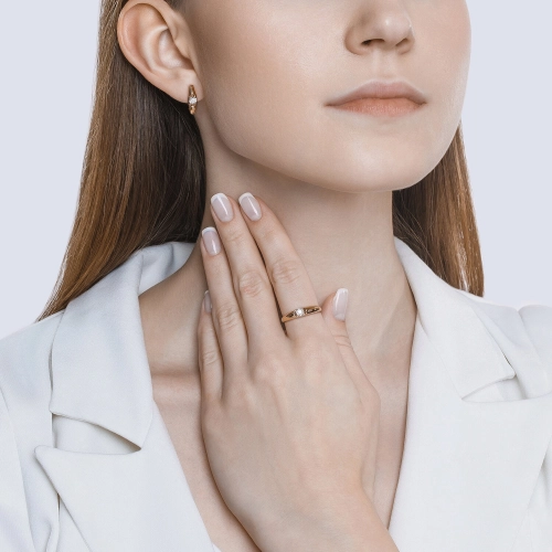 Кольцо из золота 585 пробы с бриллиантами