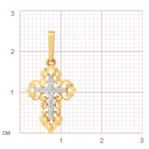 Подвеска Крест из золота 585 пробы