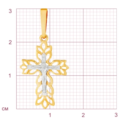 Подвеска Крест из золота 585 пробы