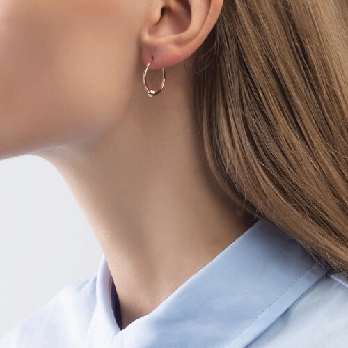 Серьги конго из золота 585 пробы