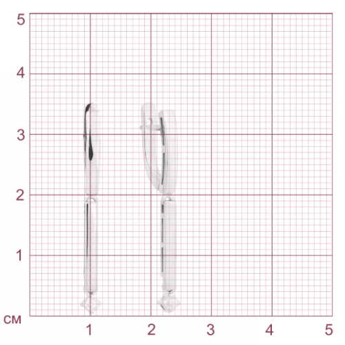 Серьги из белого золота 585 пробы с бриллиантами