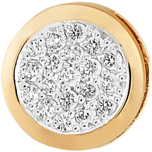 Подвеска бегунок из золота 585 пробы с фианитами