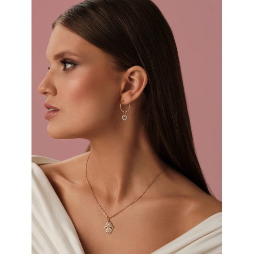 Серьги конго из золота 585 пробы
