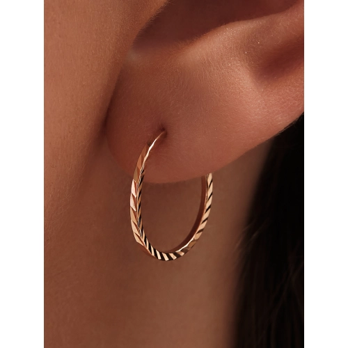 Серьги конго из золота 585 пробы