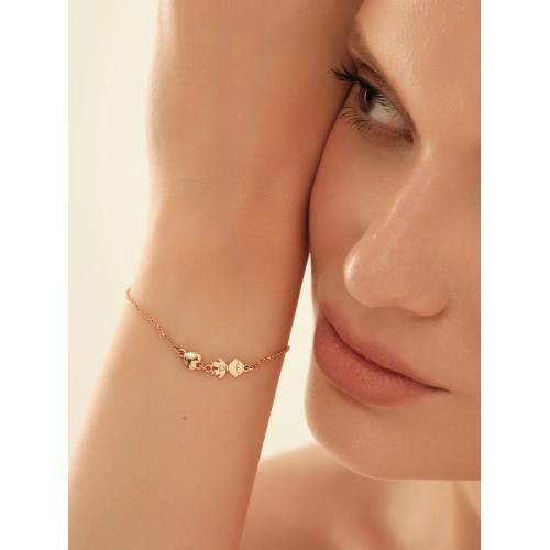 Браслет из золота 585 пробы с фианитами