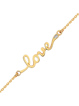 Браслет из золота 585 пробы с фианитами