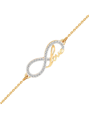 Браслет из золота 585 пробы с фианитами