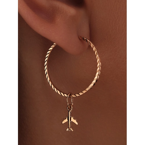 Серьги конго из золота 585 пробы