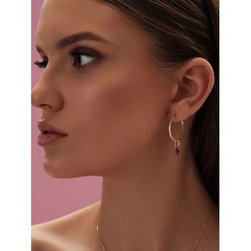 Серьги конго из золота 585 пробы