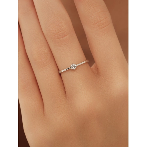 Кольцо из белого золота 585 пробы с бриллиантами