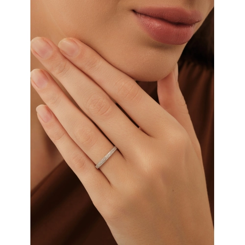 Кольцо из белого золота 585 пробы с бриллиантами