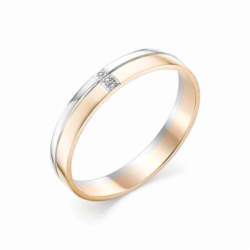 Обручальное кольцо из золота 585 пробы с бриллиантами