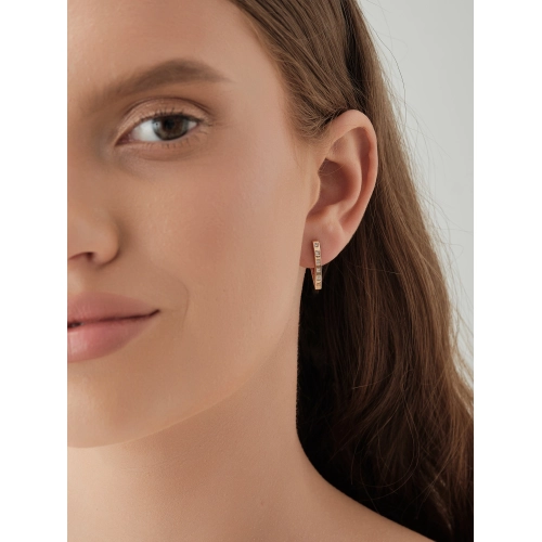 Серьги из золота 585 пробы с фианитами