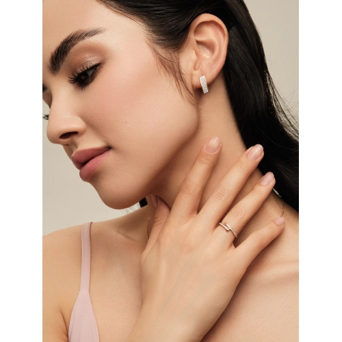 Серьги из золота 585 пробы с фианитами
