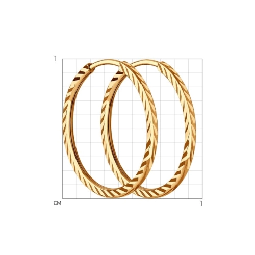 Серьги конго из золота 585 пробы