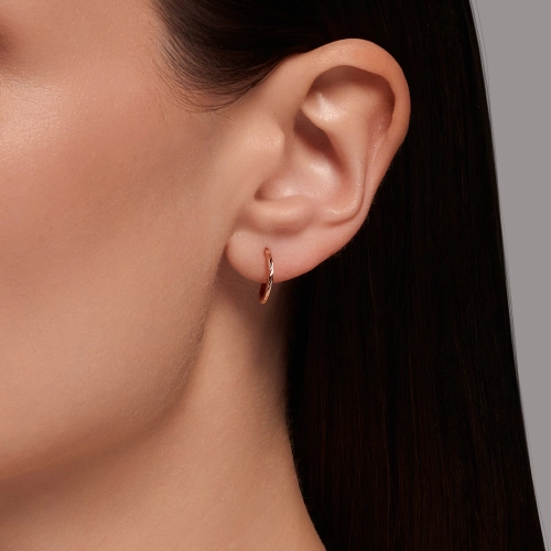 Серьги конго из золота 585 пробы