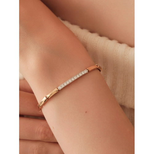 Браслет из золота 585 пробы с фианитами