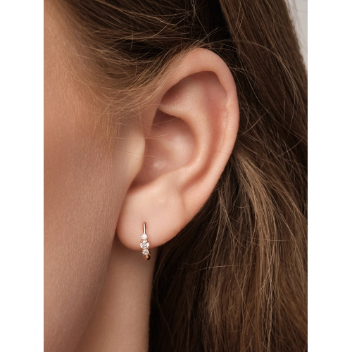 Серьги из золота 585 пробы с фианитами