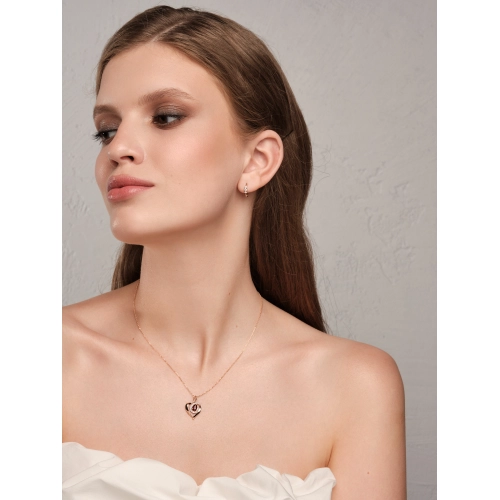 Серьги из золота 585 пробы с фианитами