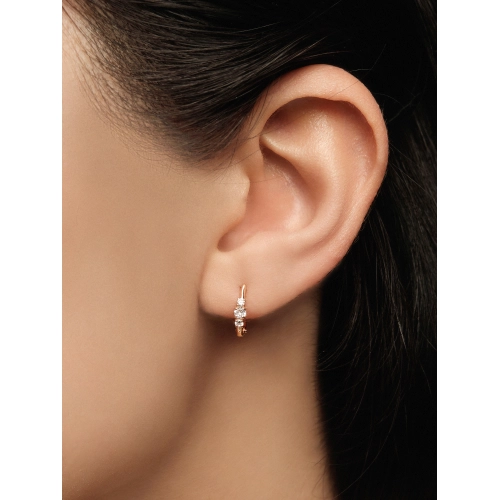 Серьги из золота 585 пробы с фианитами