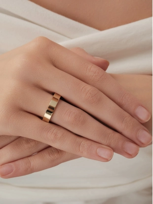 Обручальное кольцо из золота 585 пробы с бриллиантами